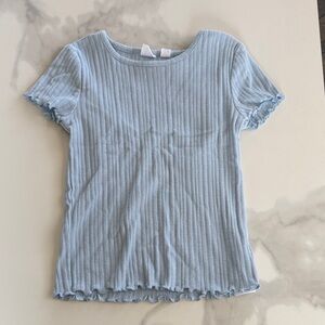 GAP Kids Sky Blue Ribbed Tee